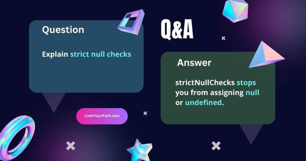 Explain Strict Null Checks and How They Prevent Runtime Errors — TypeScript Interview Questions